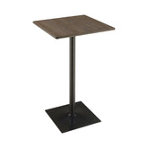 Coaster Cavalier Square Bar Table Dark Elm and Matte Black Model 100730